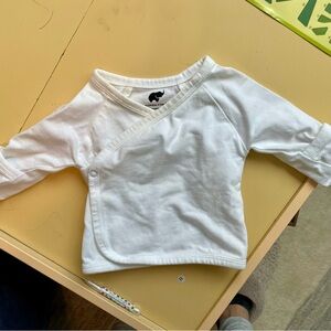 Monica + andy Hello Baby Long Sleeve Kimono Top Organic Cotton